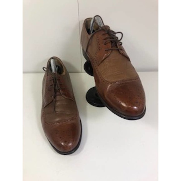 Davanzati Leather Almond Toe Lace-Up Calf Oxford Dress Shoes Brown Mens US 10 main image 6